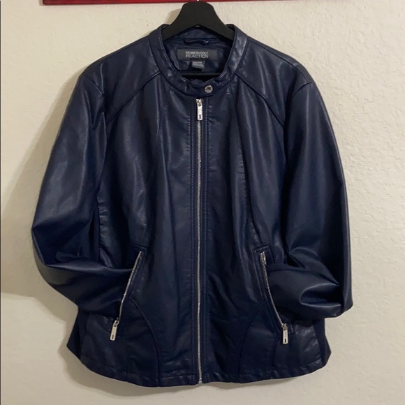 Kenneth Cole Faux-leather Motorcycle Jacket sz XXL - Picture 1 of 10